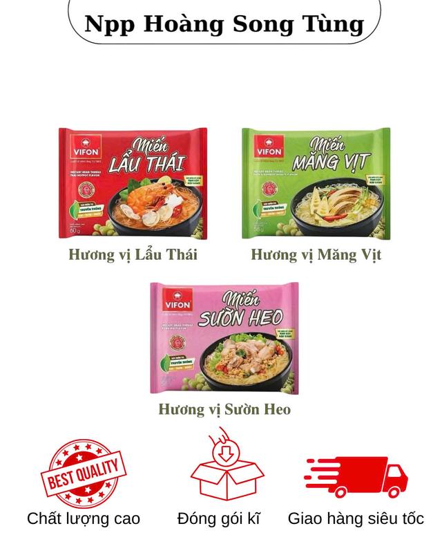  Combo 10 gói - Miến ăn liền Vifon trọng lượng 60g Vifon 