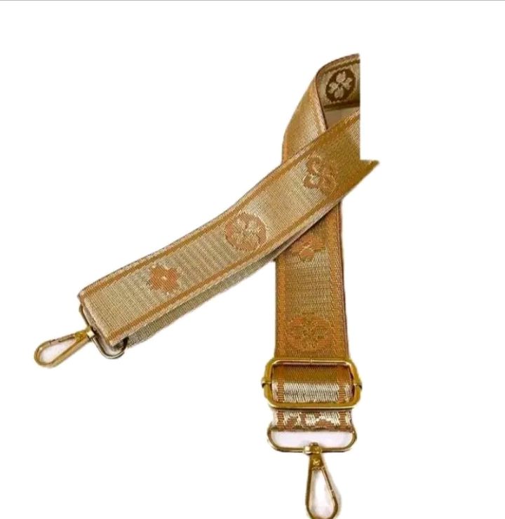 Tali Tas Wanita Poliester Tebal Import Model Terbaru Pengganti Tali Rusak Panjang 120 cm Lebar 4 cm AAC  GOLD