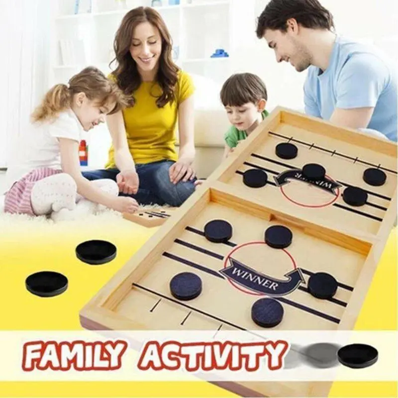 Board Game Sling Puck Mainan Sling Puck Game Board Fast Slingpuck Bouncing Board Game 6