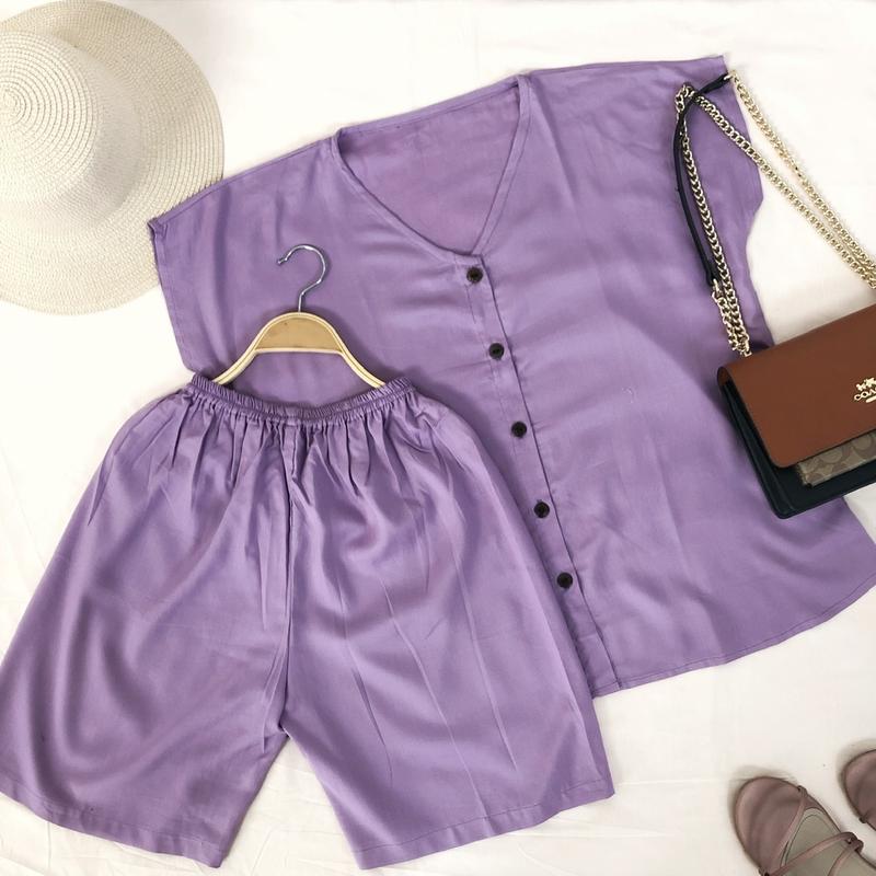 Paula Set Setelan Rayon Polos Busui Adem regular xl 1