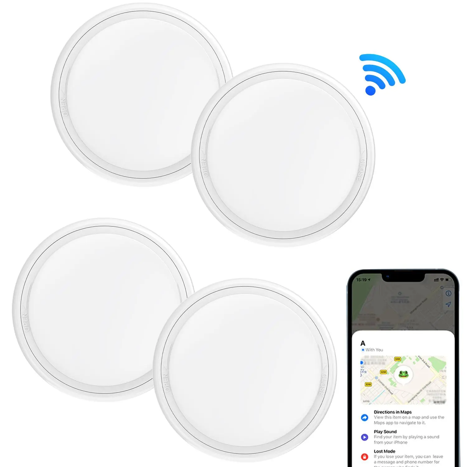 Waterproof Smart Tracker, Rechargeable Bluetooth-compatible Item Finder, Anti-lost Locator for Bags, Suitcases, Pets & Backpacks