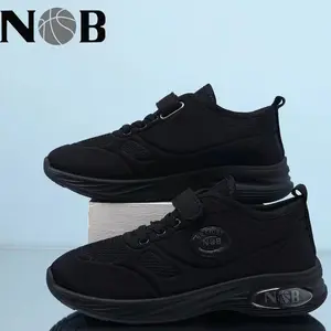 N BOLA B Sepatu kets anak laki-laki baru trendi fashion sepatu kasual sekolah teman sekelas di luar ruangan sepatu  anak sd tidak bertali sepatu  olahraga cowok 10–15 thn hak rendah (1-3 cm) black trainer airwalk  kids cowok