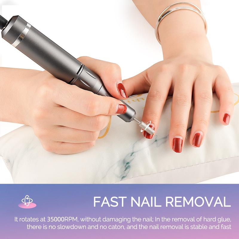 Product Introduction of Nail Grinder Nail Drill Machine Nail Polisher 0~35000rpm 30W Portable High-grade Nail Design Device Nail Care Manicure 24