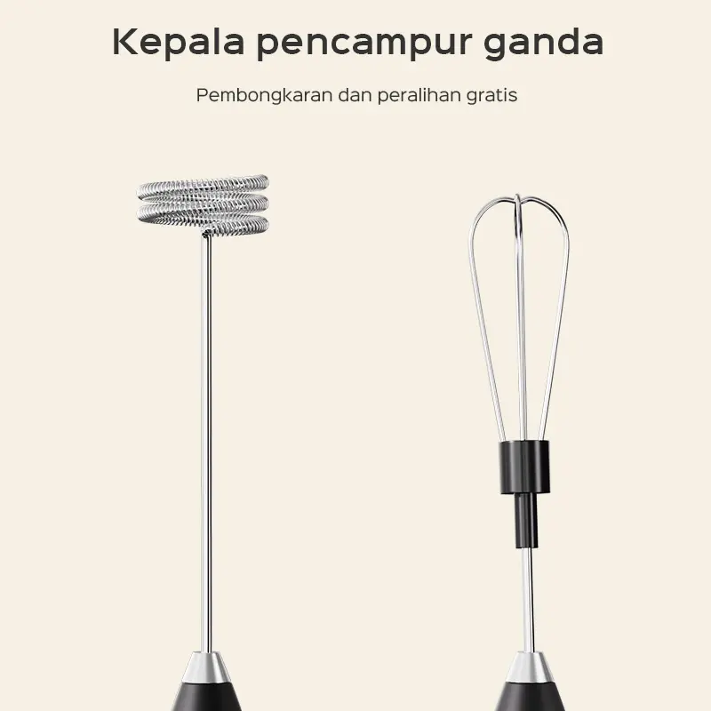 HAN RIVER MIXER Pengocok Susu Milk Frother -hitam/putih 3