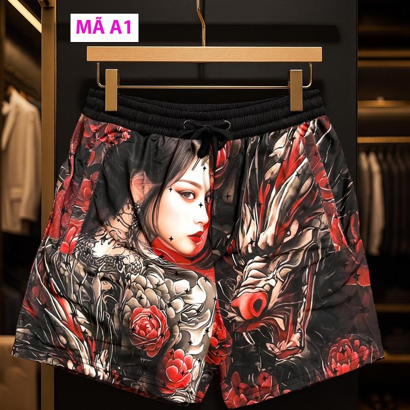 Quần short nam Luxury vải thun LẠNH cao cấp thoáng mát, chất vải co giãn 4 chiều với 2 túi trước và 1 túi sau