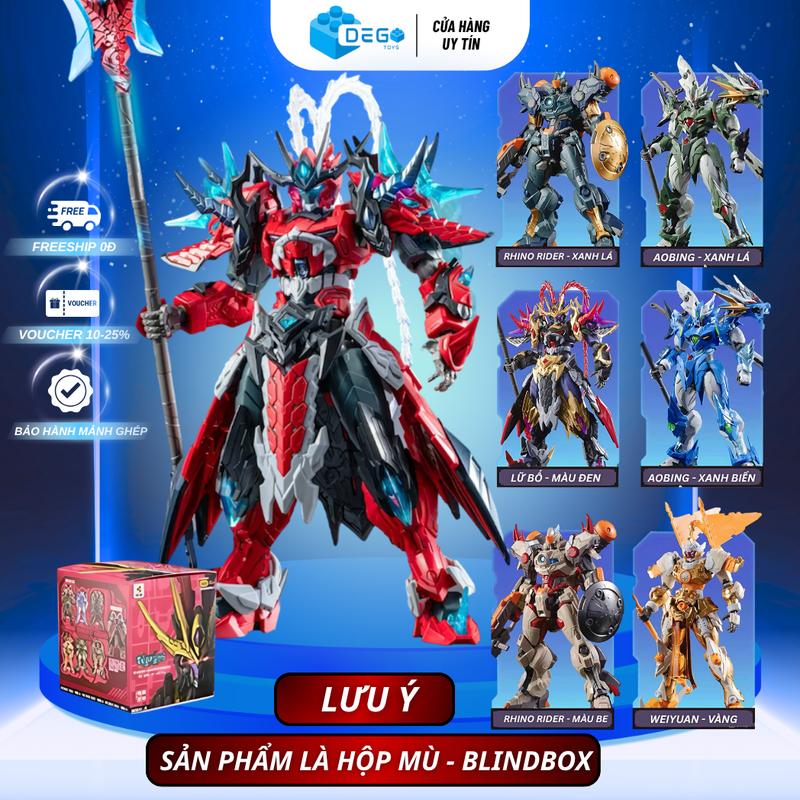    HỘP MÙ - BLINDBOX   Mô hình lắp ráp Blindbox Lữ bố Aobing Uy viễn thức Rhino Dòng MNH-A   Đồ chơi lắp ráp trưng bày DEGO Toys 
