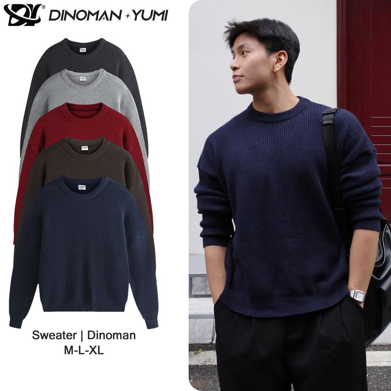   DEAL TẾT   Áo Len Simon Lông Thỏ DINOMAN Chất liệu Len Lông Thỏ Dệt 3 Sợi Tôn Dáng Co Giãn Mềm Mại Dễ Mặc Dễ Phối - AL01 