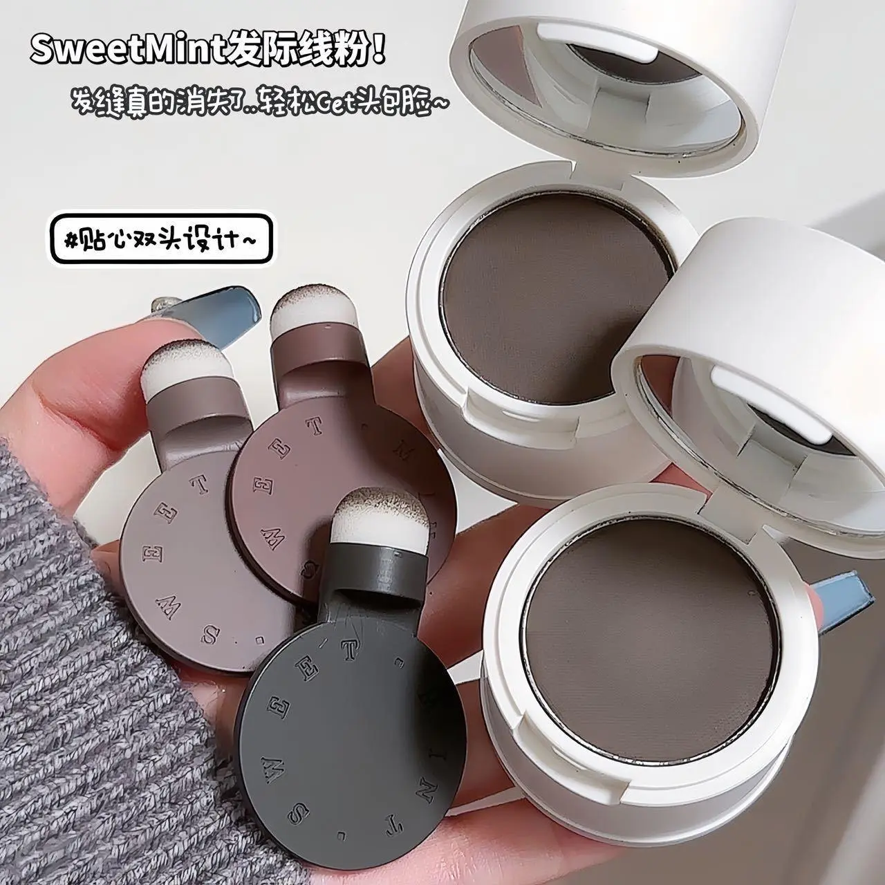 SWEET MINT2023 Phong Cách Mới Để Che Chân Tóc, Làm Đầy Chân Tóc, Sửa Đổi Chân Tóc, Che Phủ Siêu Tự Nhiên
