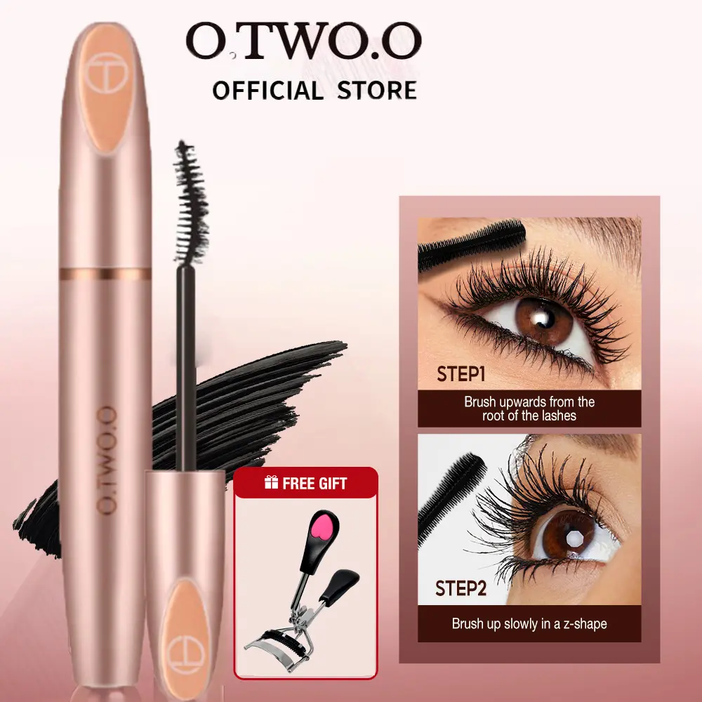 Maskara, O.TWO.O, Kalis Air, Kalis Noda, Tahan Lama, Kosmetik Solekan Profesional, Berkualiti Tinggi, dengan Hadiah Percuma