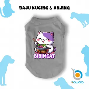 Baju Kucing Anjing Kelinci Monyet Motif Bibimcat - Wawoye Store
