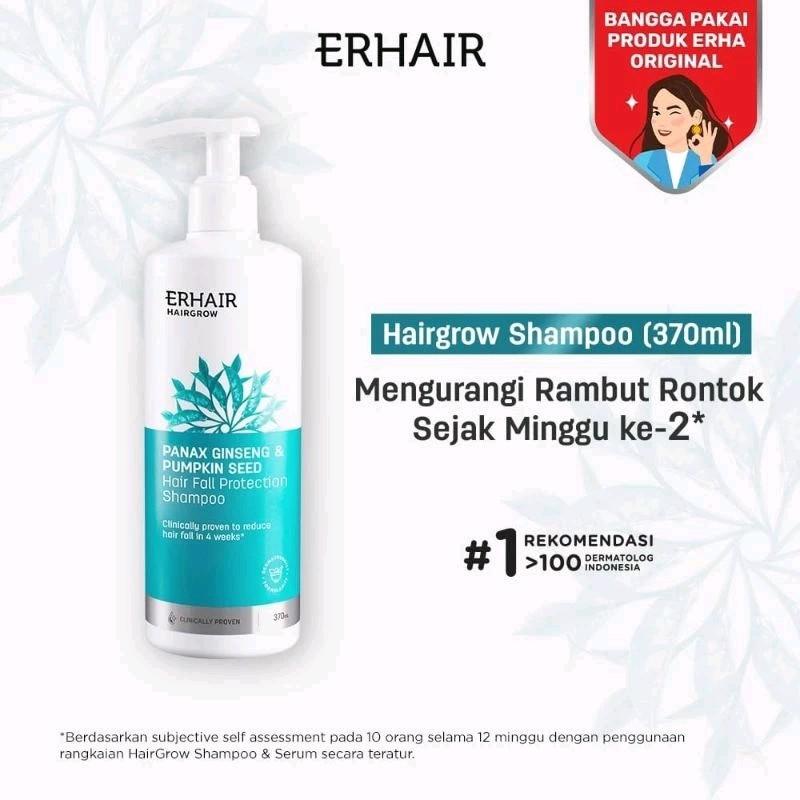 ERHAIR Hairgrow Shampo with Panax Ginseng & Pumpkin Seed Hair Fall Protection Shampo 370 ml - Shampo Rambut Rontok 2