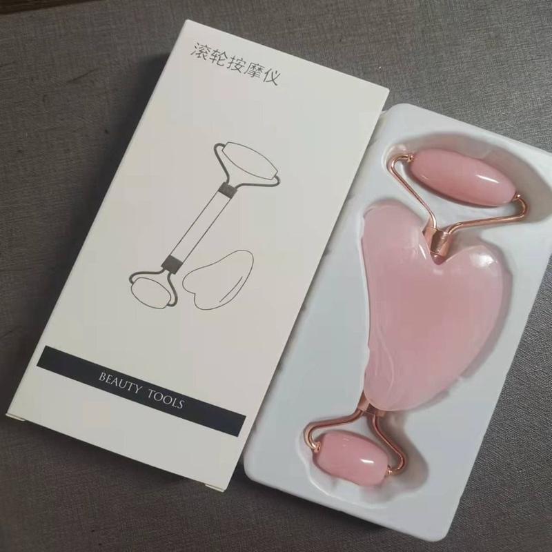 2pcs/set Double Headed Guasha Set New Resin Portable Face Roller Wrinkle Remover Neck Massager Gua Sha Scraper Board 3