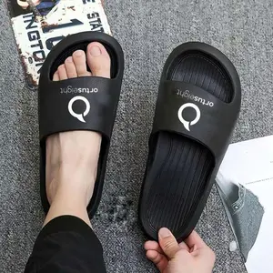 Yeka 36-44 Eros Hitam Putih - Sandal Sendal Selop Slip On Casual Pria Wanita Yeka Store BAAAA Karet Shoes