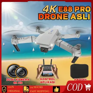 Smart Drone E88 Pro / E99 Pro 4k HD Dual Camera Indoor Outdoor Murah Mini Dengan Drone WiFi FPV
