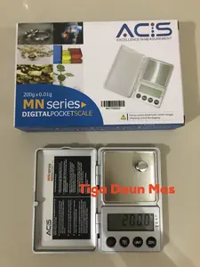 Timbangan Pocket Acis MN-200 Kapasitas 200 gr ketelitian 0,01 gr