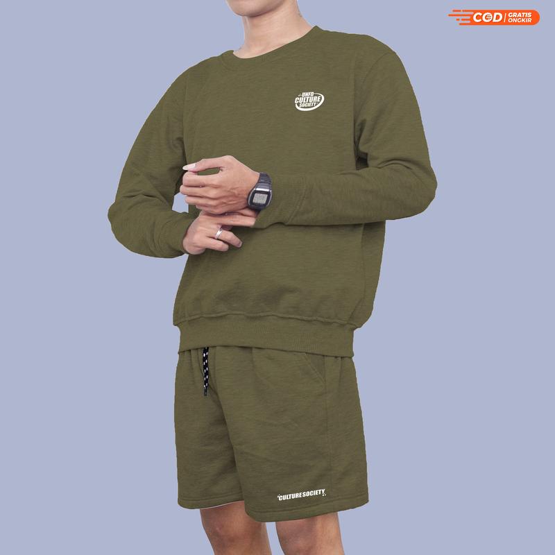 UNIFIED ONESET STELAN SOCIETY HOODIE CREWNECK ATASAN BAWAHAN Celana DISTRO COUPLE COMFORT Tebal 8