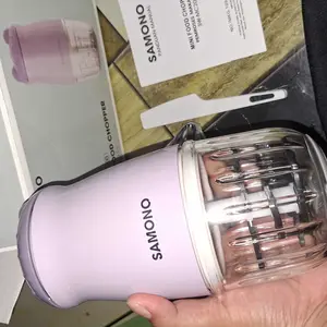 (BISA COD) Samono (300 ml) Food Processor penghalus daging dan sayuran [SW-MC200} Mesin Penggiling Pisau Portable Stainless