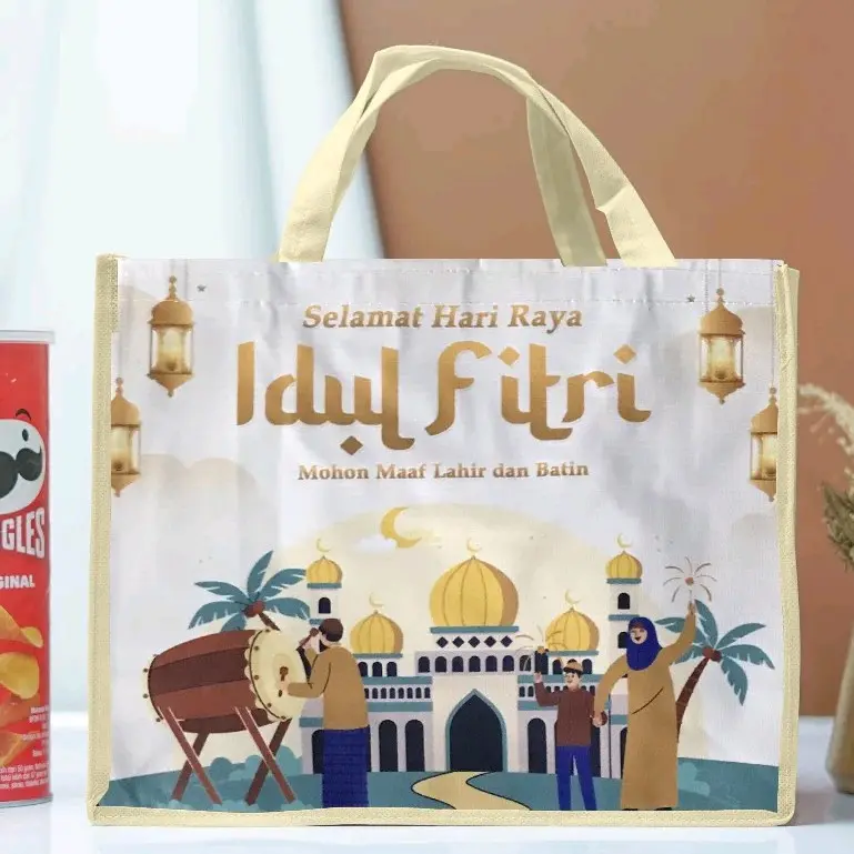 Tas Spunbond Lebaran Sedang Hampers Parcel Souvenir Bingkisan Idul Fitri Hari Raya