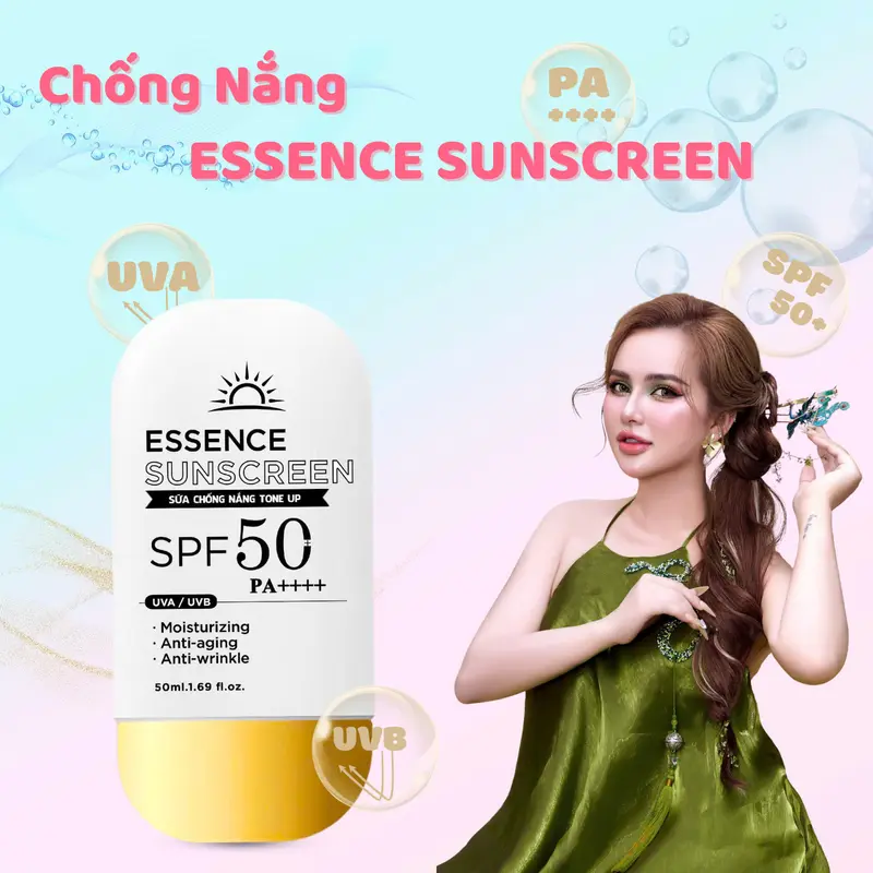 V1_[ Kem Chống Nắng FACE ] Essence Sunscreen MID SPF 50+  PA+++ 50ml , Skincare, Chăm Sóc Da 2
