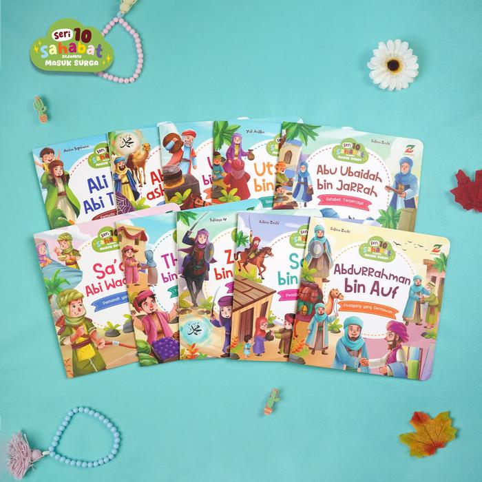 Gambar Paket Buku 10 Sahabat Dijamin Masuk Surga (Usia 3+) - 10 Sahabat dari Pustaka Hulwah - Islamic Books Kota Bandung Tokopedia