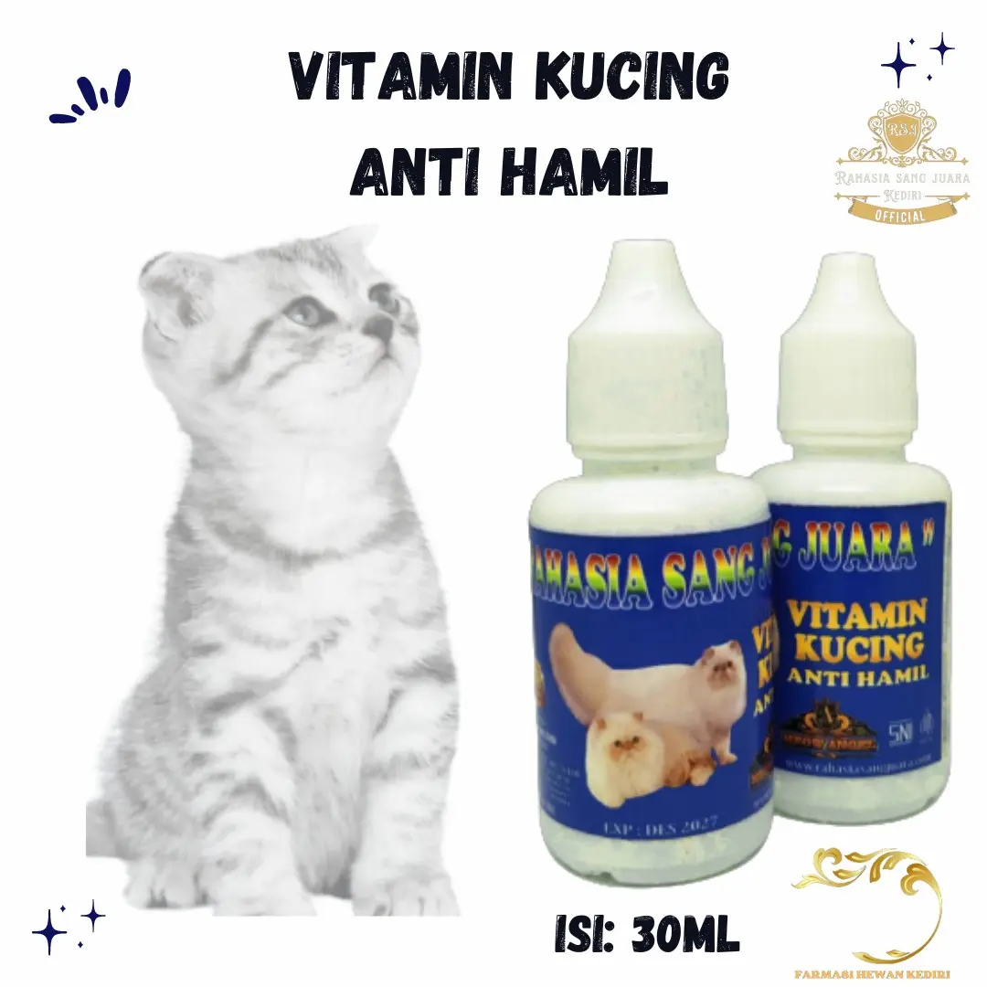 (RSJ) Obat Anti Hamil Kucing Pil KB - Obat Kucing Terbaik
