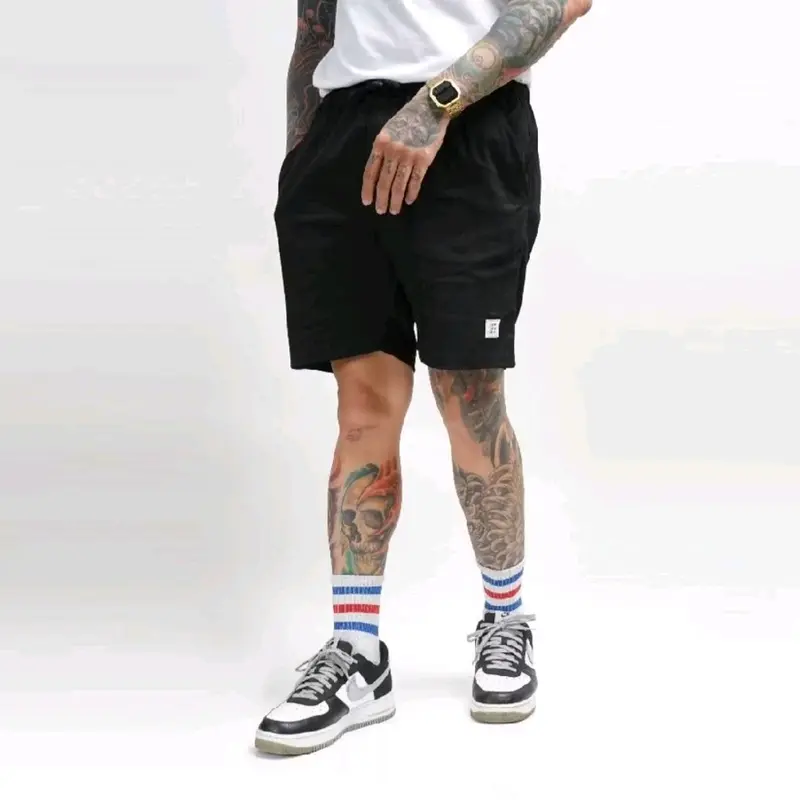 Celana Pendek Boardshort Hitam Terlaris - Bahan Micro Suede celana pendek Casual 2
