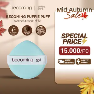 becoming Puffie Puff | Soft Loose Powder Puff | Puff Bedak | Make Up Kit | Puff Cushion