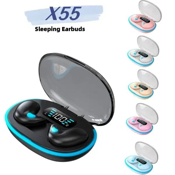 Tai Nghe Nhét Tai Nghe Âm Thanh Nổi HIFI, X55, Âm Thanh Stereo, Chống Nước, Mic Tích Hợp, Khử Tiếng Ồn, Tương Thích Với Android Và Loss, Điều Khiển Cảm Ứng, Cáp Bluetooth Âm Thanh Android