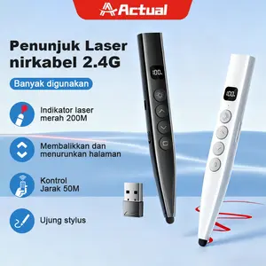 Wireless Laser Pointer 2.4G Remote Control Presenter Laser USB Pen Laser Presentasi PPT Sinar Merah Jarak