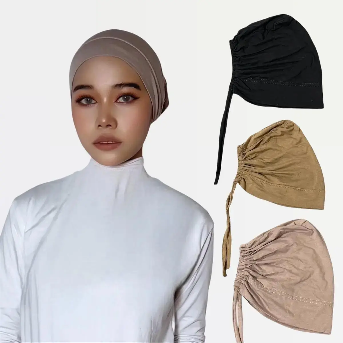 Ciput kaos tali Turki premium Seosyi / inner Jilbab Wanita