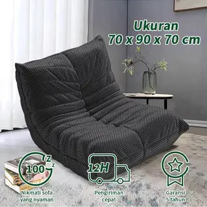 NusaHome Sofa Caterpillar/Sofa Kompresi Santai/Sandaran Spons/Kain Beludru/Sofa Ganda Ruang Tamu Kamar Tidur COD