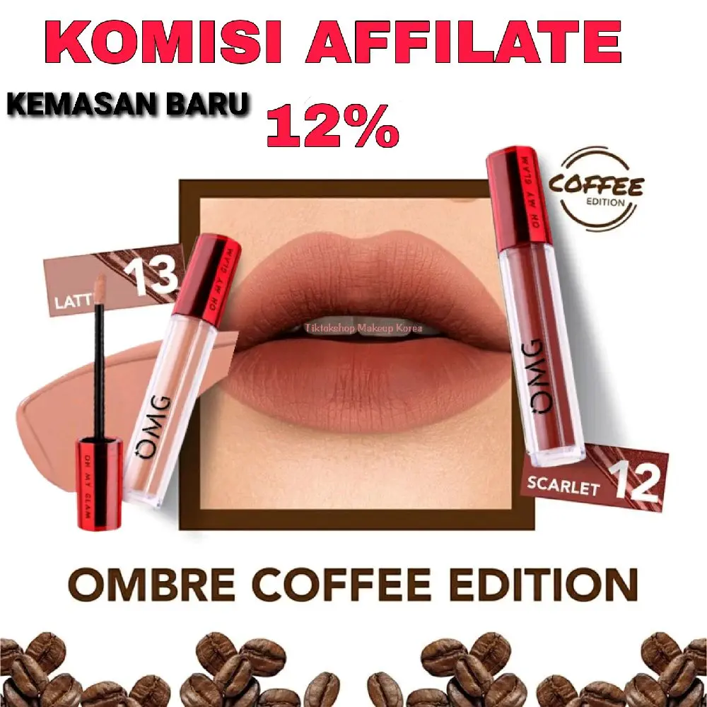 Paket Ombre Lips OMG | Lipcream OMG OMBRE | Lipcream OMG | Ombre OMG Lipcream Ombrelips Lipstick Lipgloss Waterproof Bibir Gloss Lipstik kemasan baru