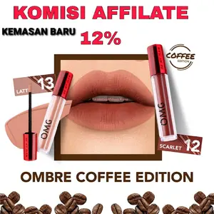 Paket Ombre Lips OMG | Lipcream OMG OMBRE | Lipcream OMG | Ombre OMG Lipcream Ombrelips Lipstick Lipgloss Waterproof Bibir Gloss Lipstik kemasan baru