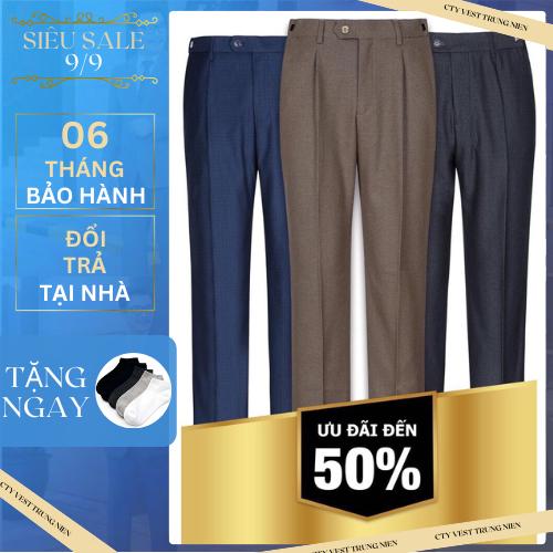 quần âu trung niên, quần tây nam trung tuổi chất tuytsi có tăng giảm cạp thông minh. Vest trung niên poroman Menswear Pants Cargo