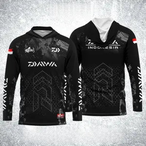 Pakaian memancing luar ruangan, hoodie pullover lengan panjang, atasan bermotif, unisex, ukuran 2XS-6XL