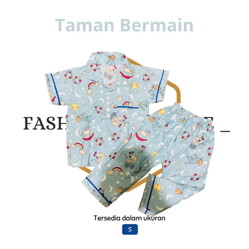 Piyama anak bayi dan remaja /3bulan-16tahun/piyama polimicro/setelan baju tidur Katun Lengan Perempuan Merah 5