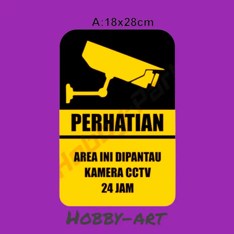 Stiker CCTV Berbagai Ukuran 3