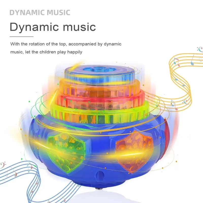 Light-emitting gyroscope toy light laser rotation top toy children flash music toy launcher gift,Plastik fall-resistant and crash-resistant,children's interactive toy competition toys,toy gift for Kids Lampu Mainan Anak Hadiah 3