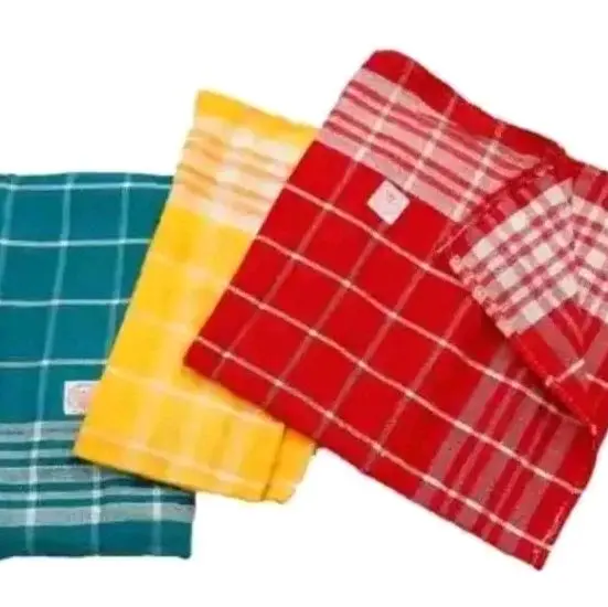 Power Shop (Paket Isi 12 pcs)Kain Lap Dapur Motip Kotak Ful  4 Warna Serbet Cuci Serba Guna 4