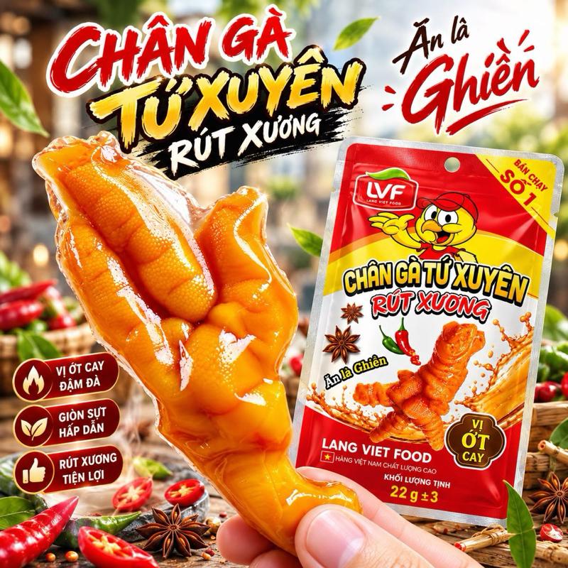 Tặng 2 Chân gà [Combo 30 chân gà rút xương Tứ Xuyên chângà