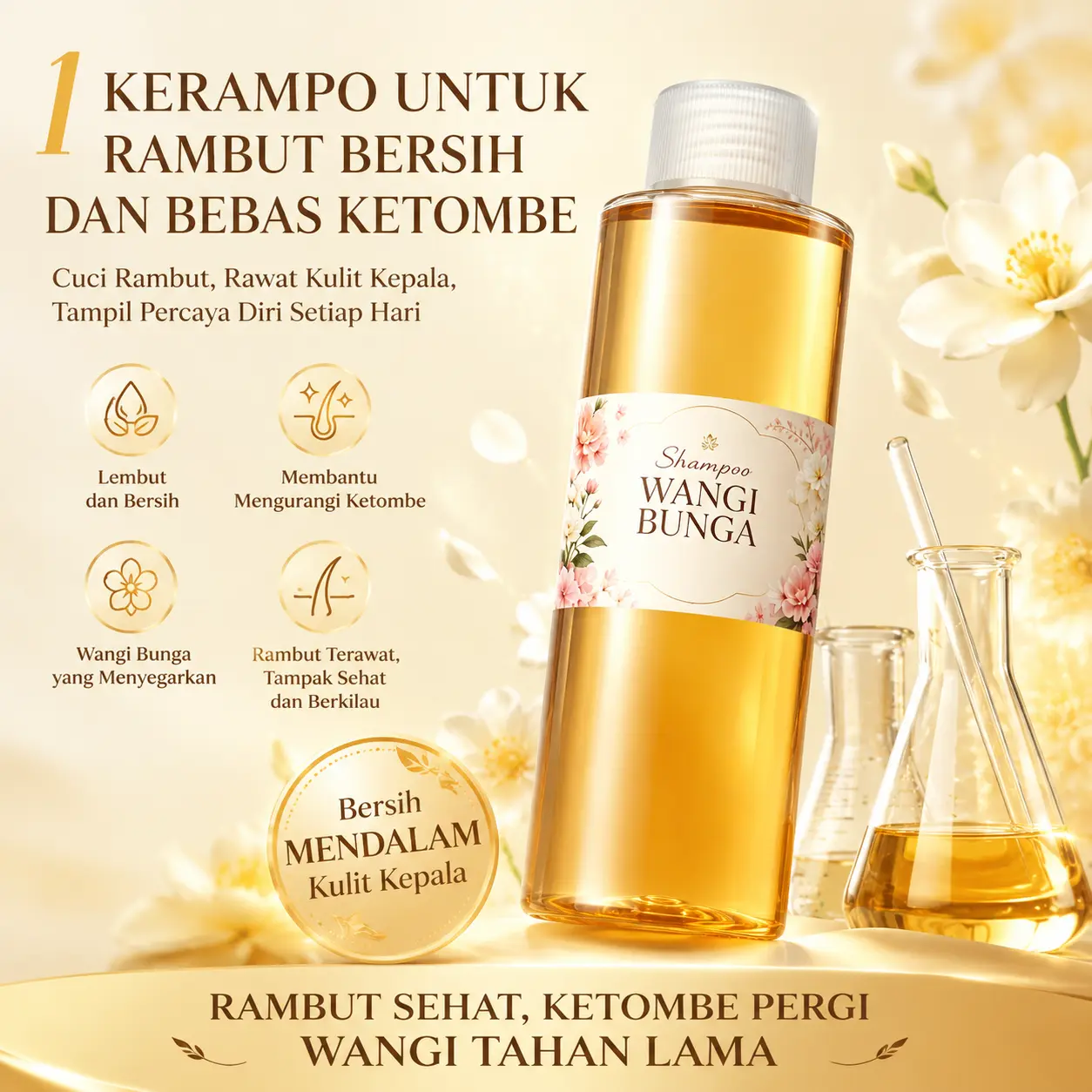 Sampo Anti Ketombe Ampuh Hilangkan Ketombe Membandel, Redakan Gatal Kulit Kepala, Kontrol Minyak Berlebih, Rambut Wangi Segar Tahan Lama, Formula Lembut Cocok Pria dan Wanita