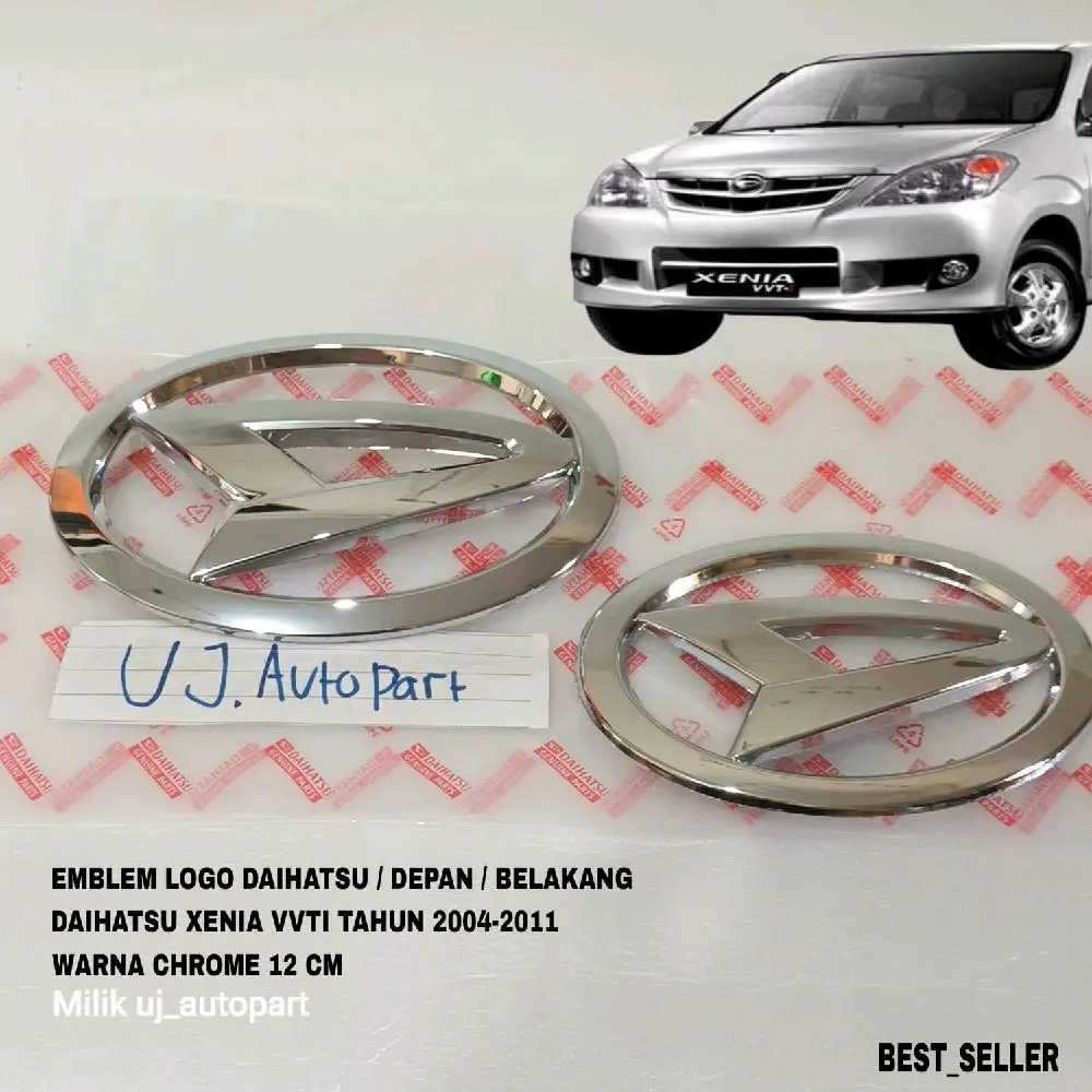 Emblem Logo Daihatsu Xenia Vvt-i Old 2004-2011 Chrome Grill Depan Belakang Diameter 12 Cm