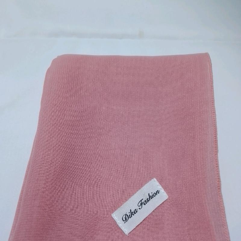 HIJAB SEGIEMPAT KERUDUNG ANTI LETOY WARNA PINK DUSTY DIKA FASHION POLYCOTTON 3