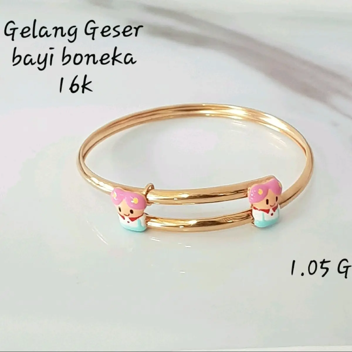 gelang geser anak boneka 1.05gr 16k