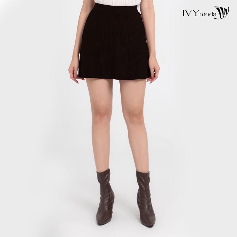 CHÂN VÁY MINI LEN GÂN IVY moda dành cho Nữ MS 30M7813