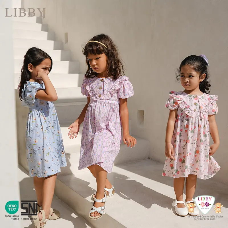LIBBY Earth Anna Dress Anak Perempuan 6 Bulan - 14 Tahun (1 Pcs) 6