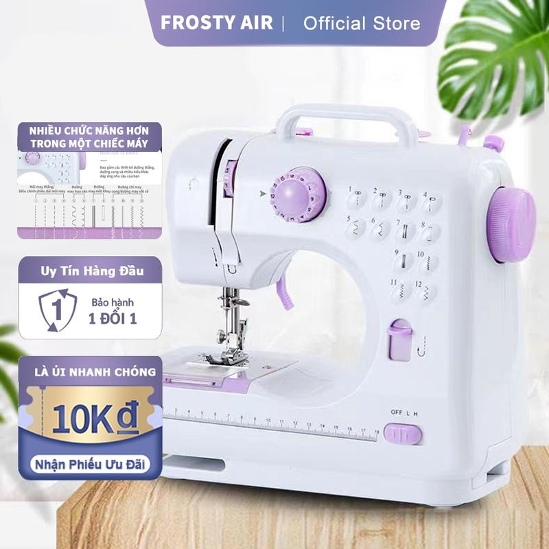 Máy May Mini Gia Đình máy khâu mini gia đình12 đường may máy vắt sổ may được vải thun kèm chân vịt