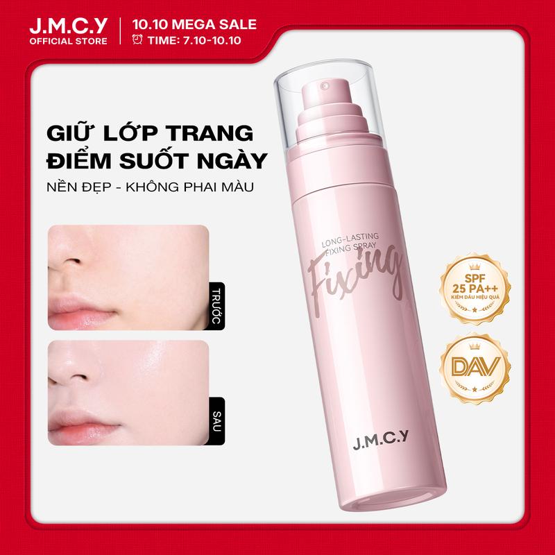 【10.10 MEGA SALE】JMCY - DAV - Sản phẩm đạt chứng nhận - Xịt khóa lớp nền lâu trôi 100 ml – Độ mịn siêu mượt, giữ lớp trang điểm suốt 24 giờ, chống mồ hôi & kiểm soát dầu, SPF25 PA++