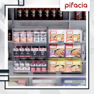 PIFACIA Etalase Warung Jualan Toko 2 3 Susun Akrilik Buka Tutup Tempat Mie Instan Muat Banyak