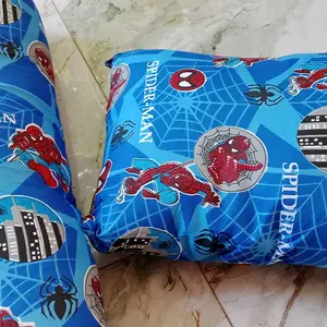 1Set Bantal Guling Anak Junior Belita Motif Spiderman Super  Herro Katun Anti Bakteri Bisa Dicuci Bed